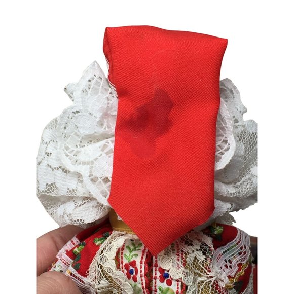 Collectible Brunette/Blue Eyed Doll Wearing Patterned Dress- Head, arms and eyes - Picture 4 of 5